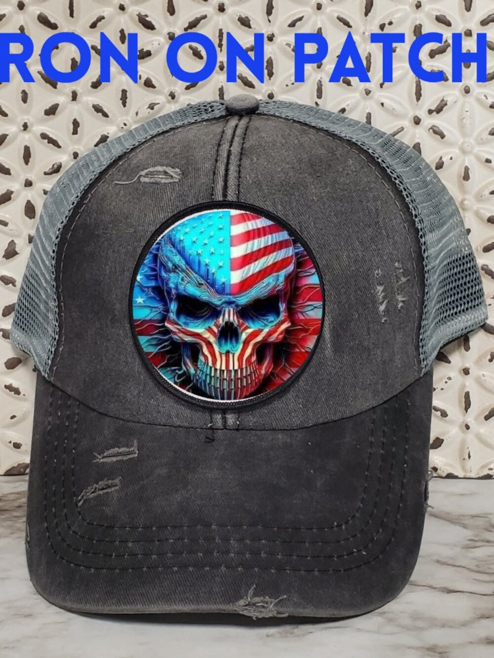 Skull Iron on Patch
